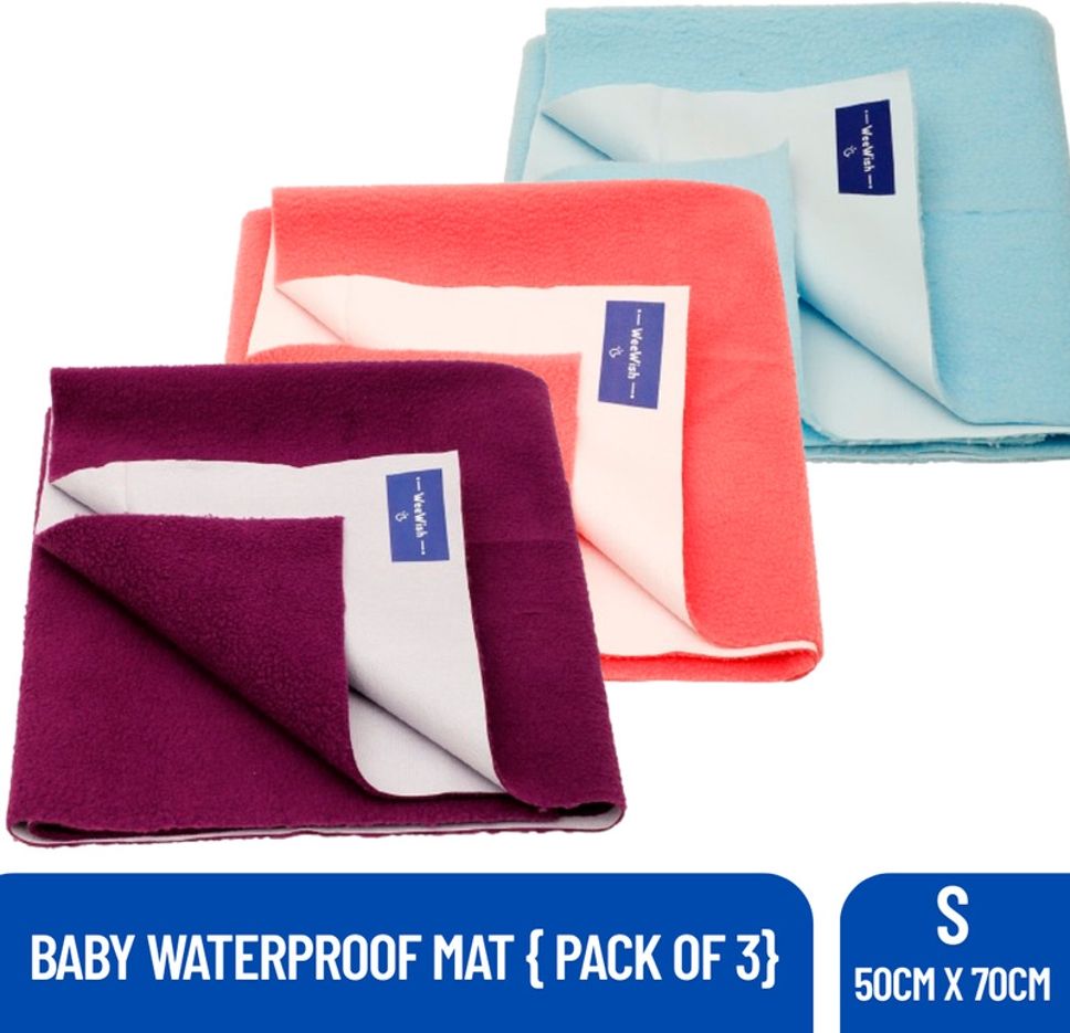 Waterproof - Cotton, Fleece Dry Sheet - Reusable & Washable-(Small) - Pack of 3-image-46