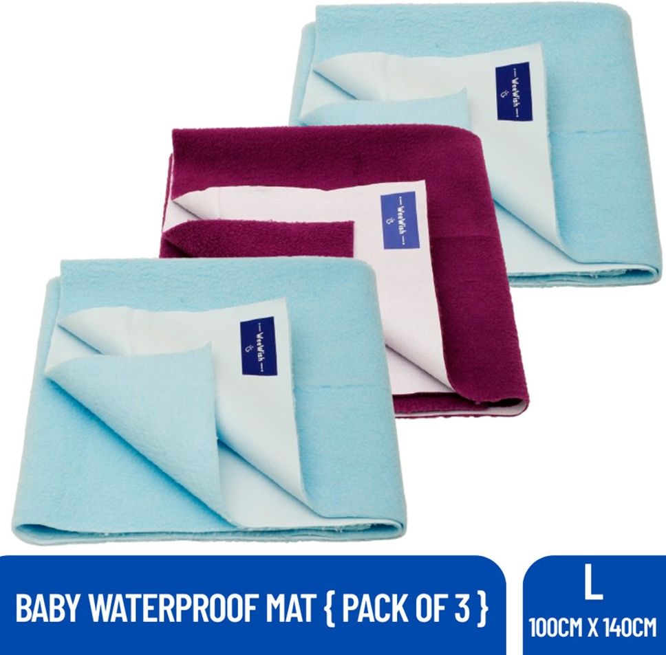 weewish Waterproof - Cotton, Fleece Dry Sheet - Reusable & Washable- (LARGE) - Pack of 3-picture-26