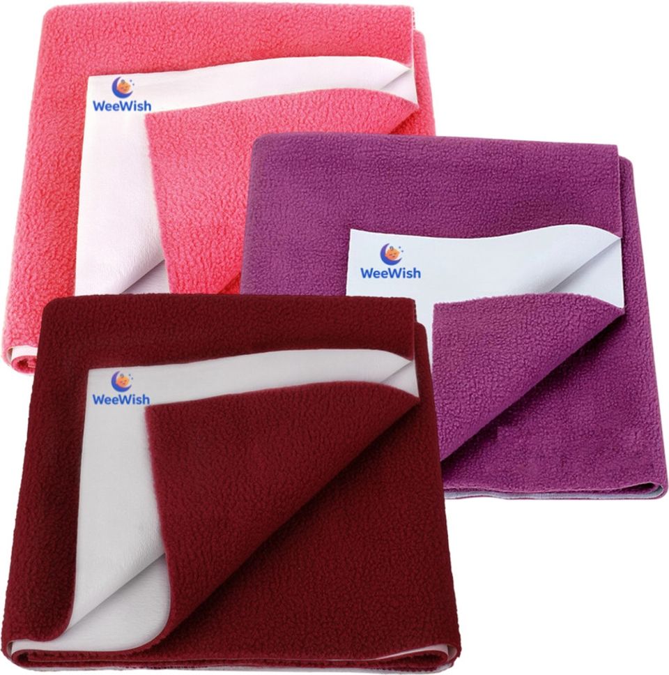 weewish Waterproof, Cotton, Fleece Dry Sheet, Reusable & Washable, (Small) - PACK OF 3-picture-22