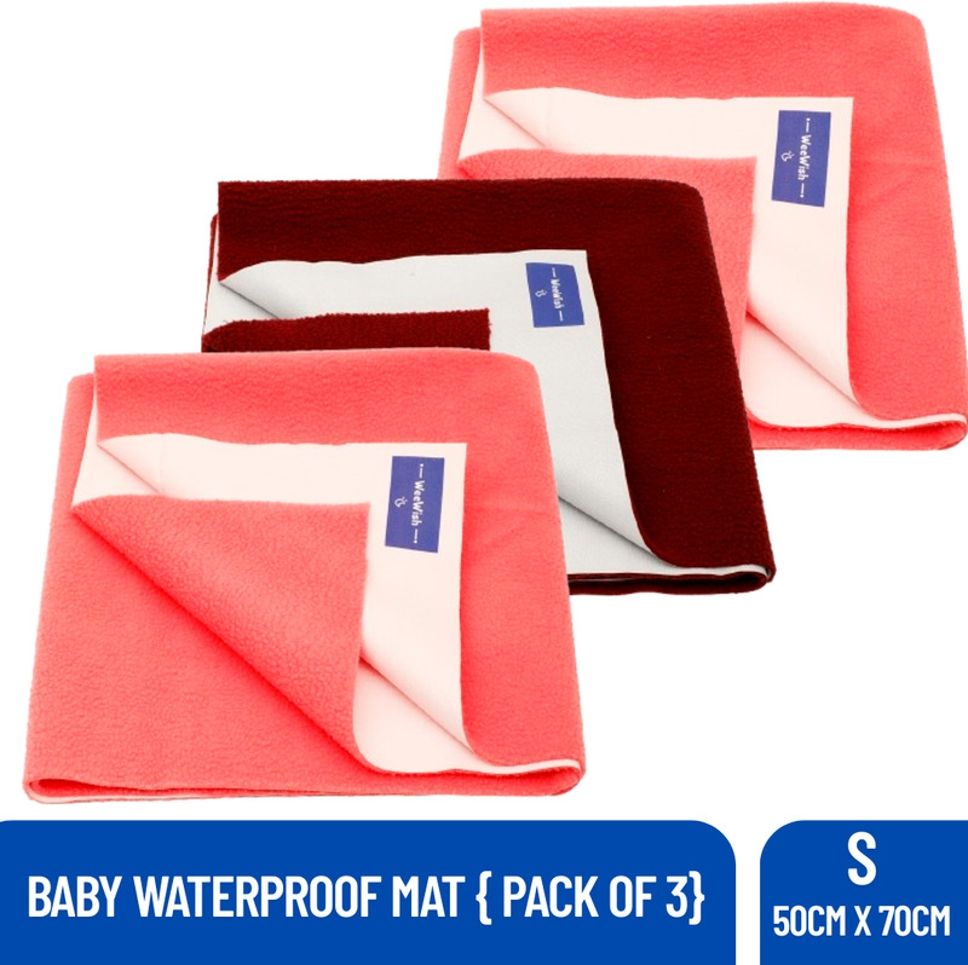 weewish Waterproof - Cotton, Fleece Dry Sheet - Reusable & Washable-(Small) - Pack of 3-picture-33