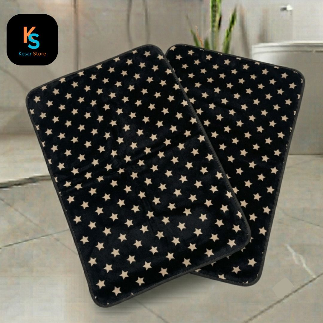 kesar store Rubber, Velvet Bathroom Mat-picture-14