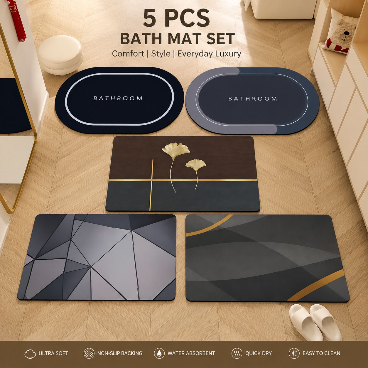tagpr Rubber Bathroom Mat-picture-23