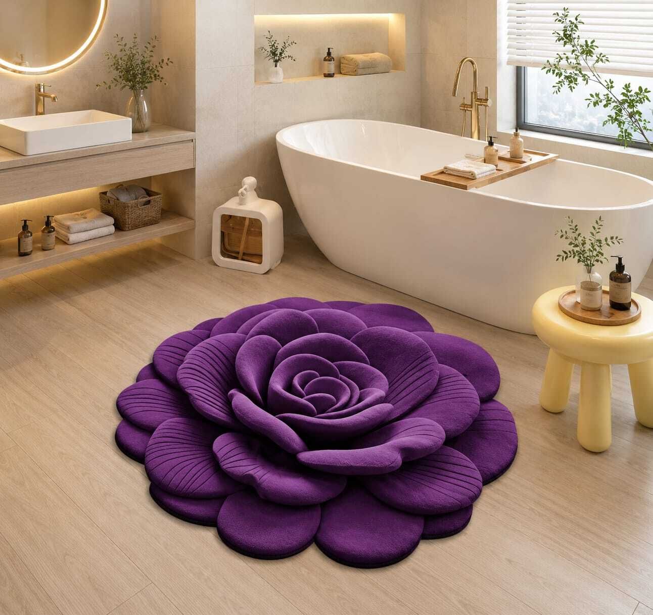 justway 58 cm X 58 cm Rubber Area Rug-picture-18