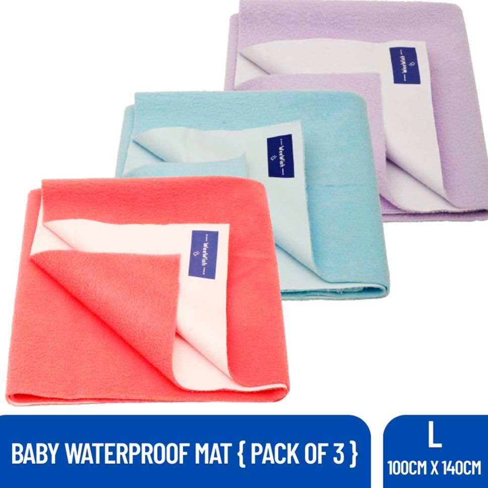 Waterproof - Cotton, Fleece Dry Sheet - Reusable & Washable- (LARGE) - Pack of 3-image-44