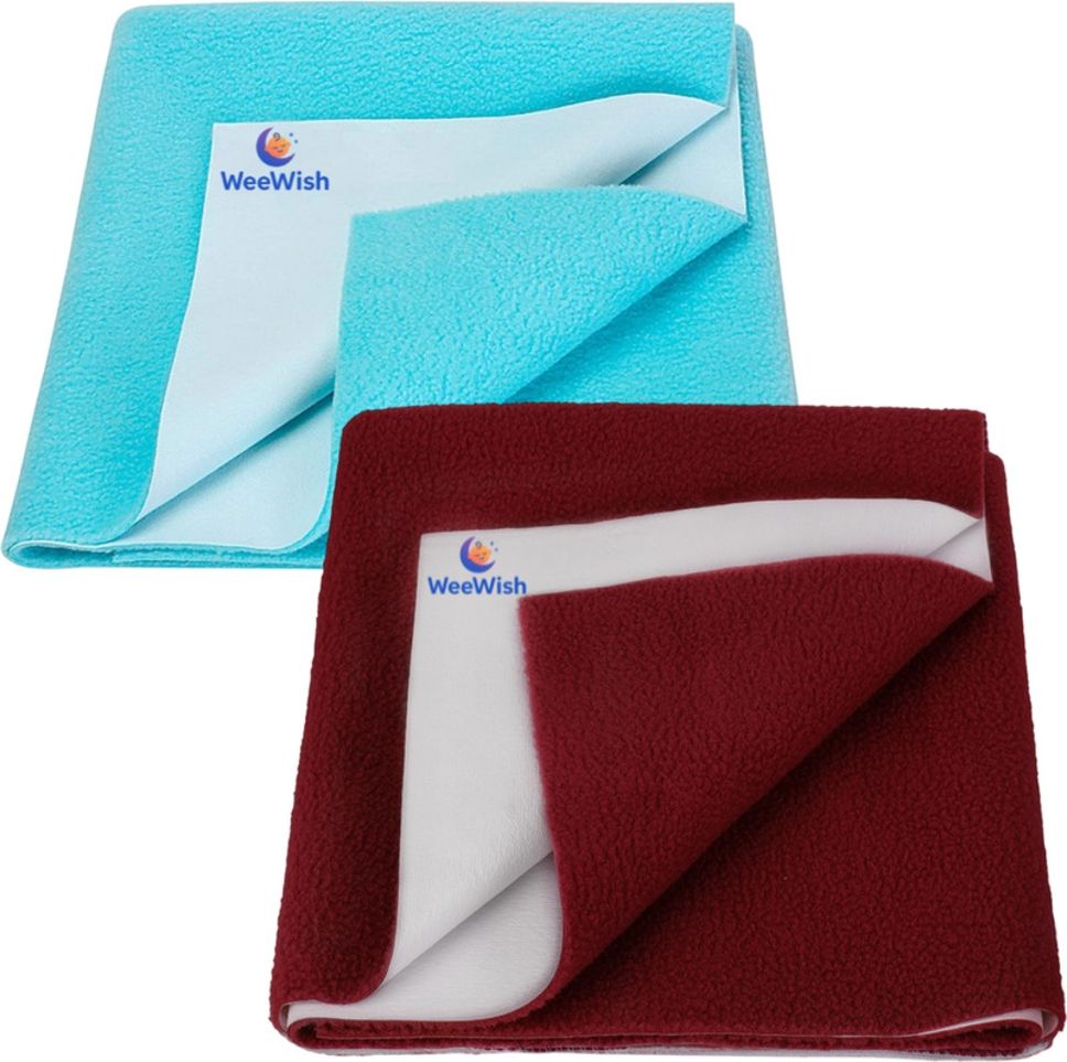 weewish Waterproof, Cotton, Fleece Dry Sheet, Reusable & Washable, (MEDIUM) - PACK OF 2-picture-42