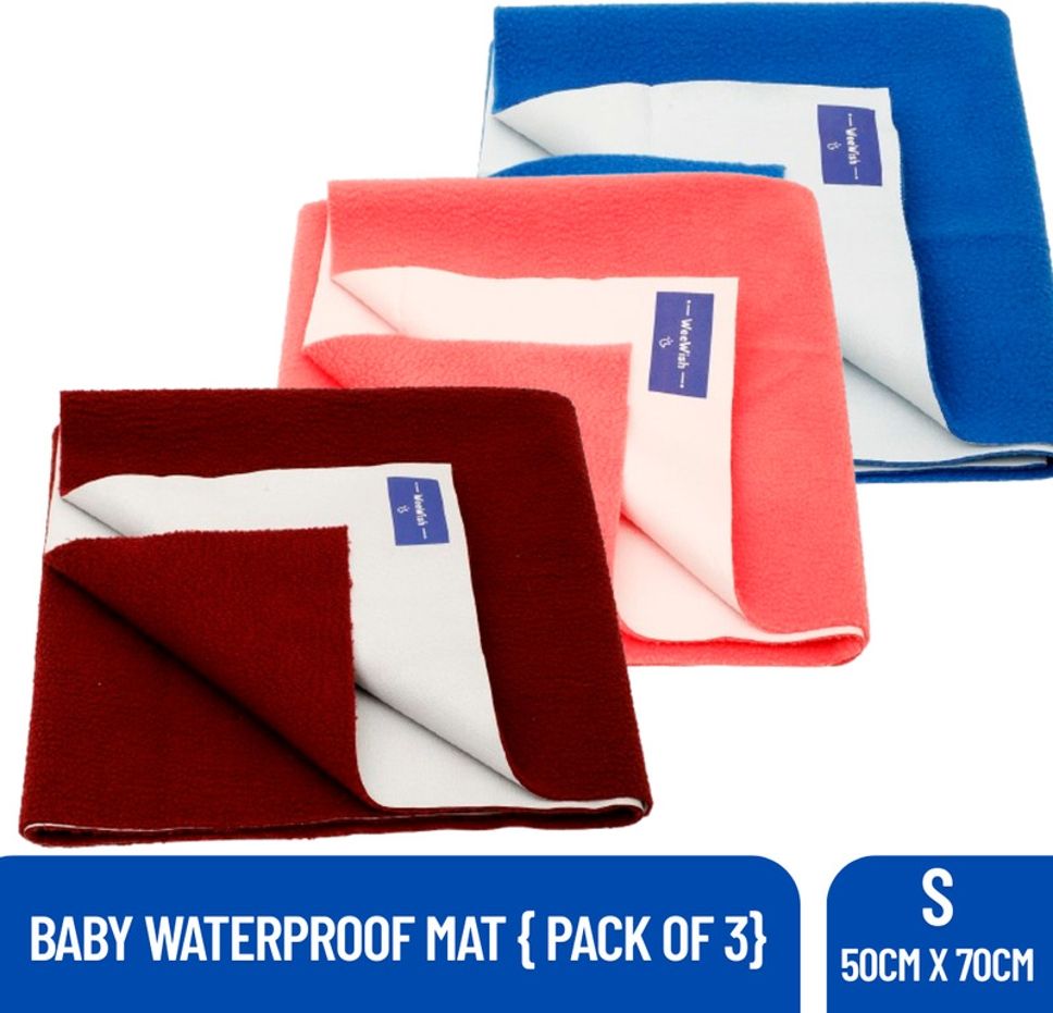 weewish Waterproof - Cotton, Fleece Dry Sheet - Reusable & Washable-(Small) - Pack of 3-picture-16
