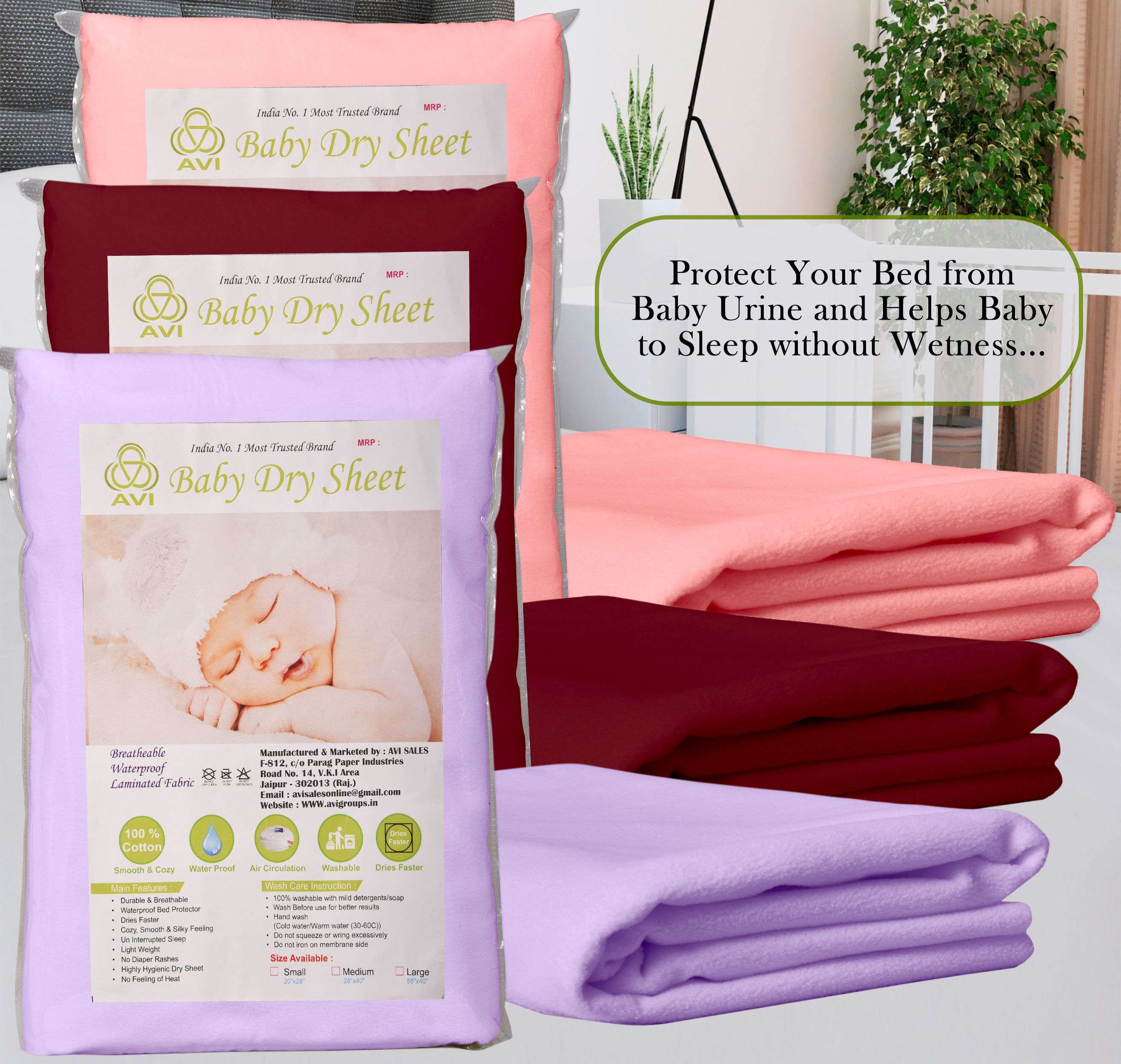 Cotton Baby Bed Protecting Mat