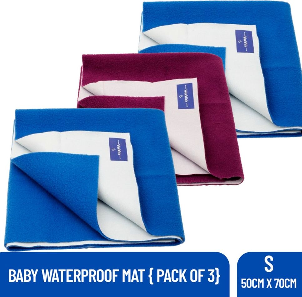 weewish Waterproof - Cotton, Fleece Dry Sheet - Reusable & Washable-(Small) - Pack of 3-picture-12