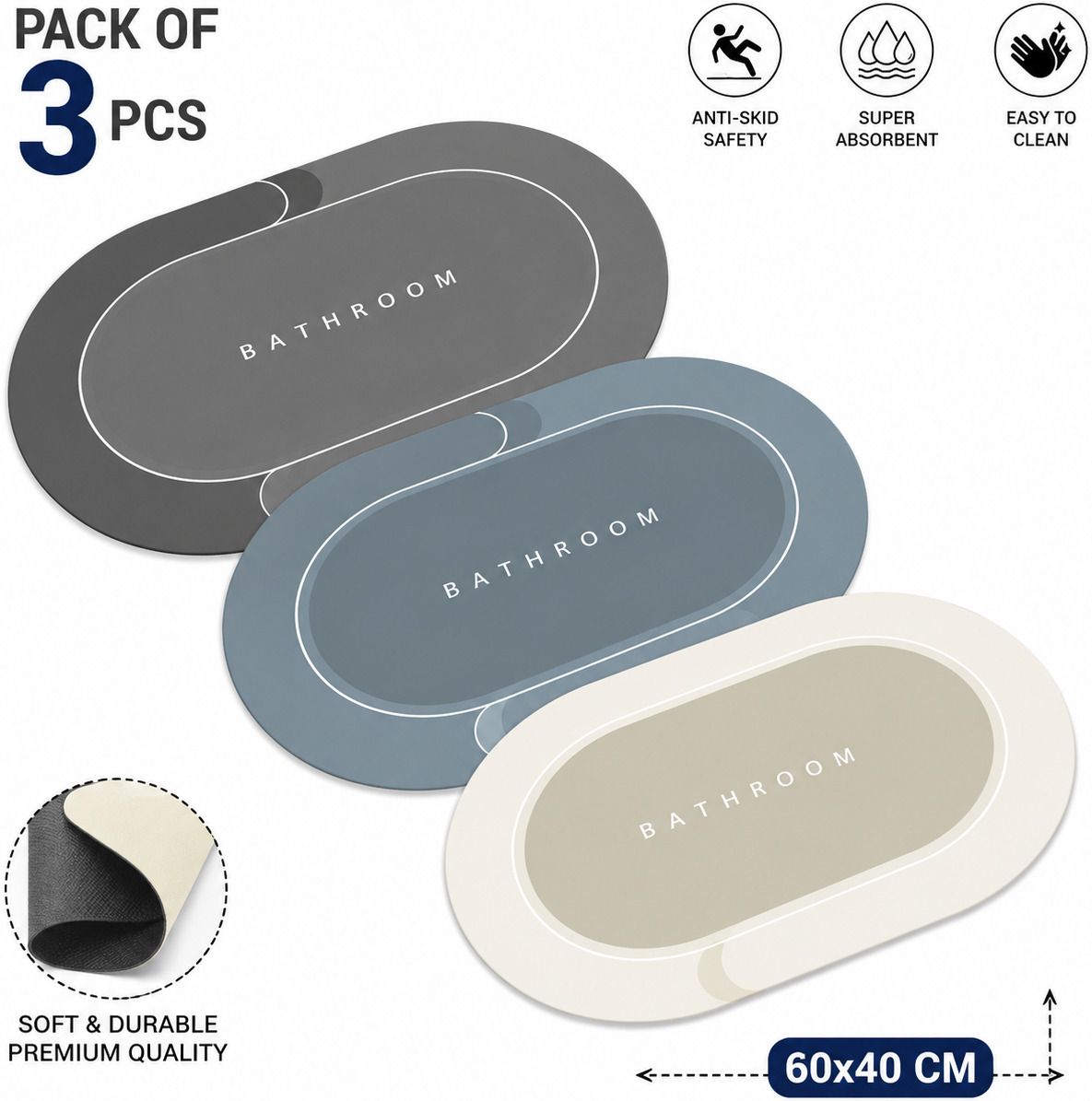 destinyhome Rubber Bathroom Mat-picture-17