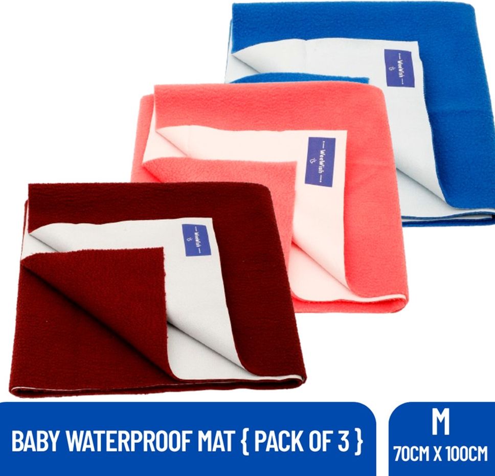 weewish Waterproof, Cotton, Fleece Dry Sheet, Reusable & Washable, (MEDIUM), Pack of 3-picture-12