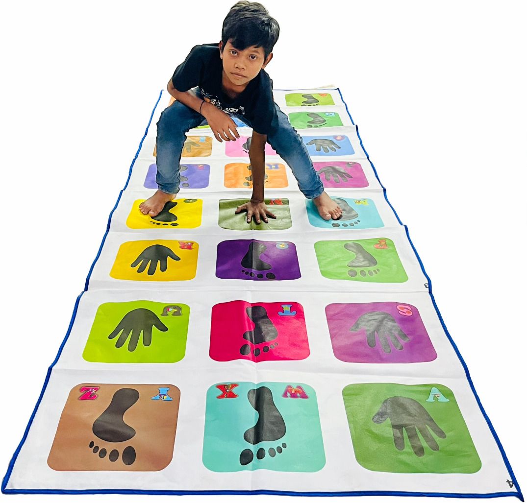 fundio Hopscotch Jumbo Play mat Game (40" x 108") Outdoor Fun Game Party-picture-0