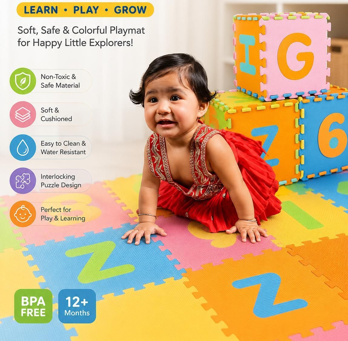 kaash Microfiber Baby Play Mat-picture-38
