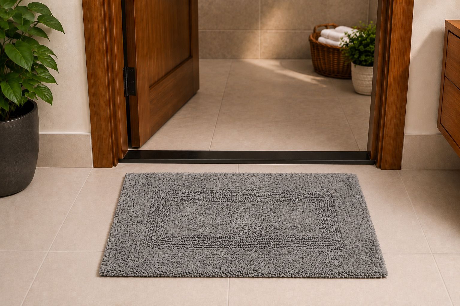 just mats Cotton, Microfiber Bathroom Mat-picture-23