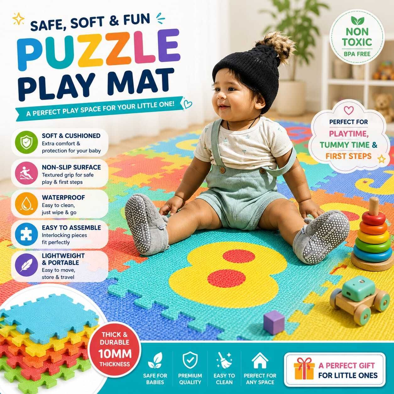 kaash Microfiber Baby Play Mat-picture-46