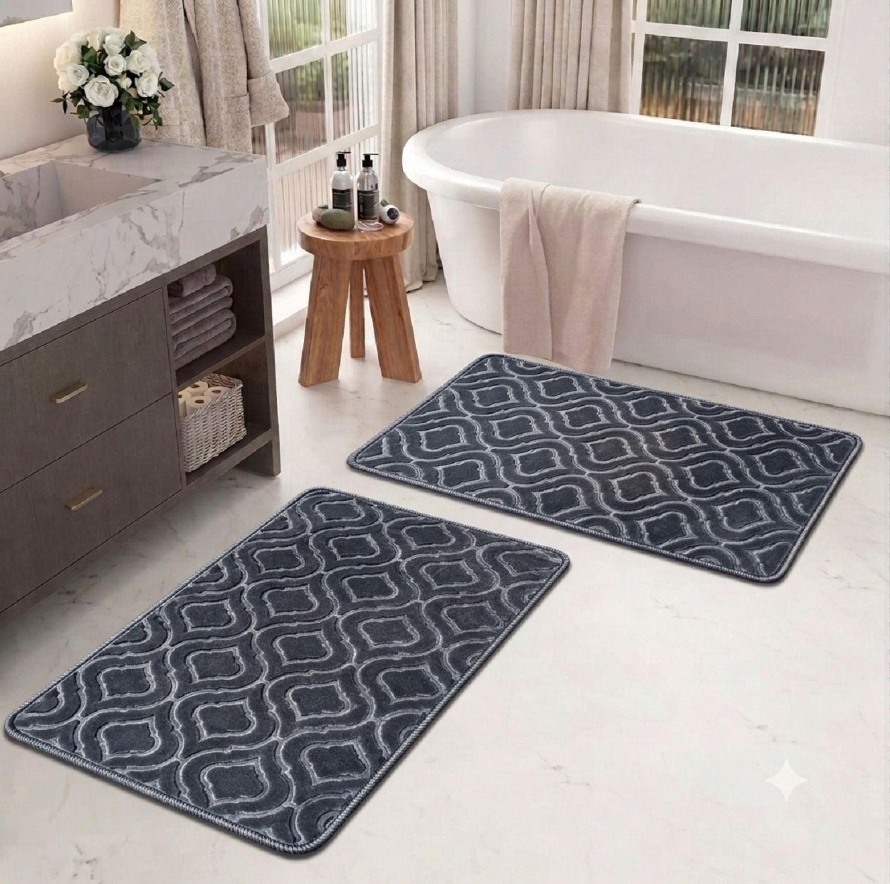 nestalo home Velvet Bathroom Mat-picture-16
