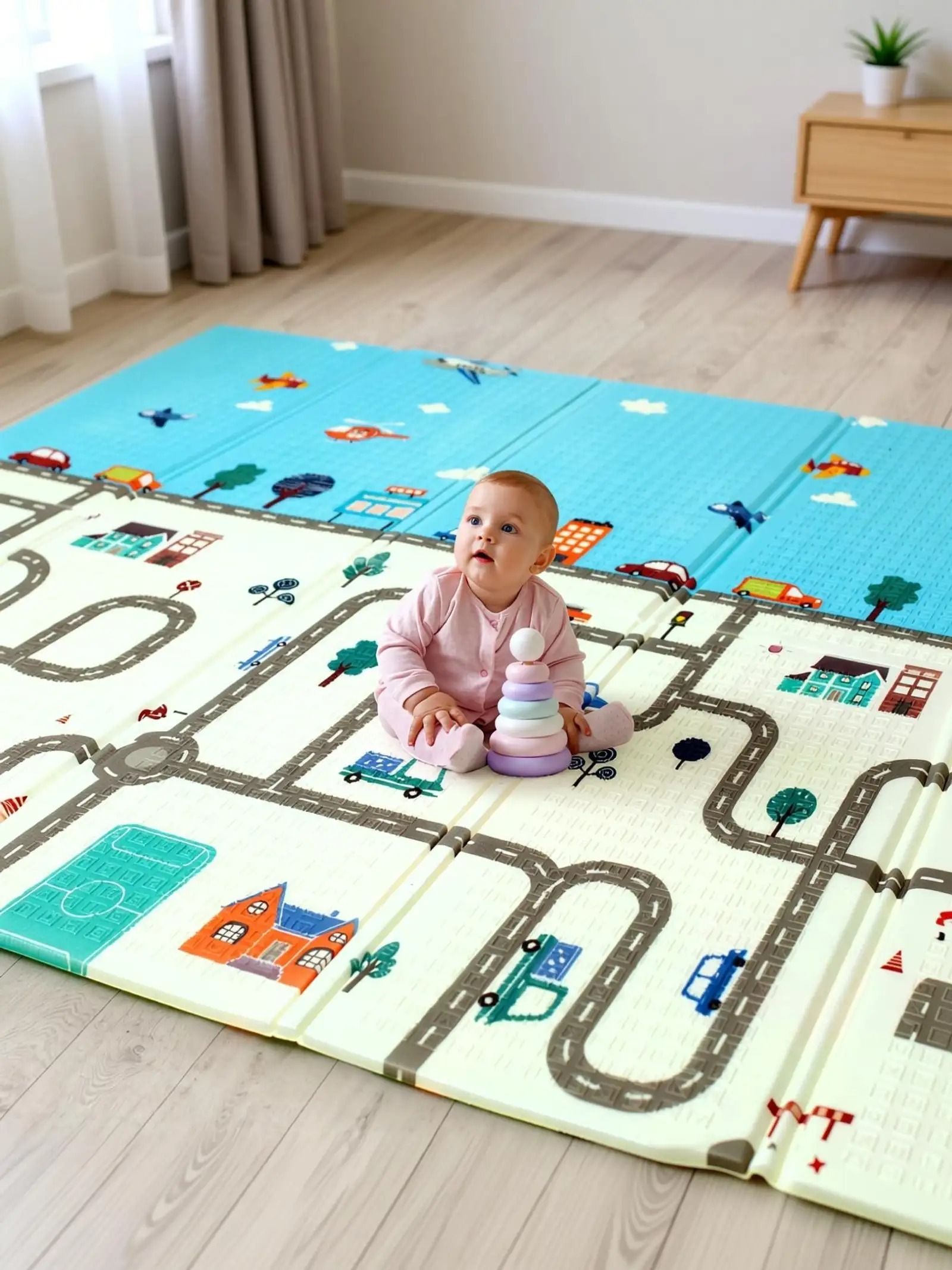 zontic Cotton Baby Play Mat-picture-38