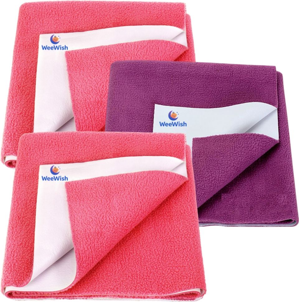 weewish Waterproof, Cotton, Fleece Dry Sheet, Reusable & Washable, (LARGE) - PACK OF 3-picture-26