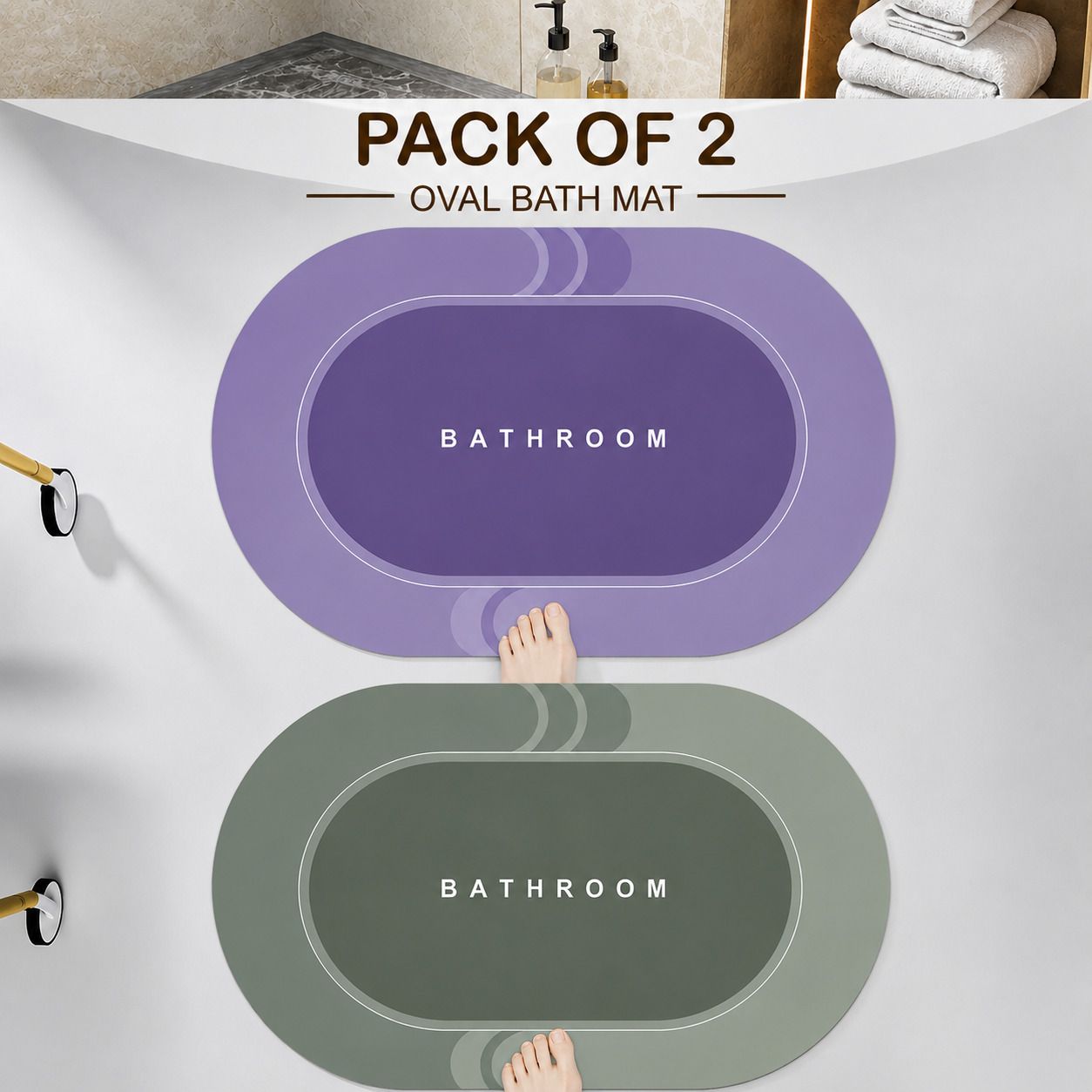 destinyhome Rubber Bathroom Mat-picture-0
