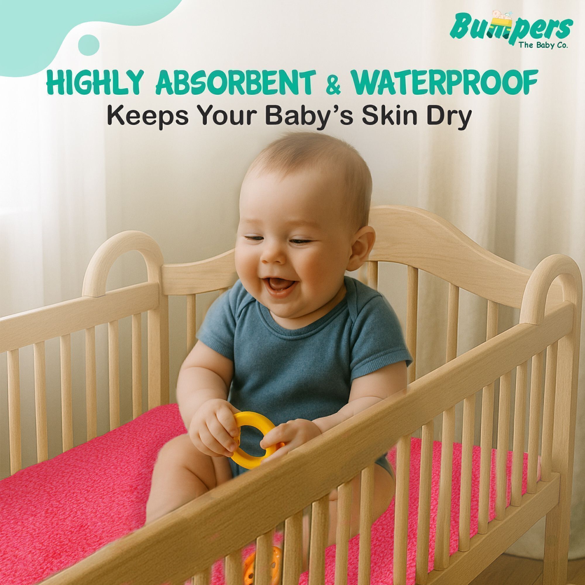 bumpers Polycotton Baby Bed Protecting Mat-picture-18