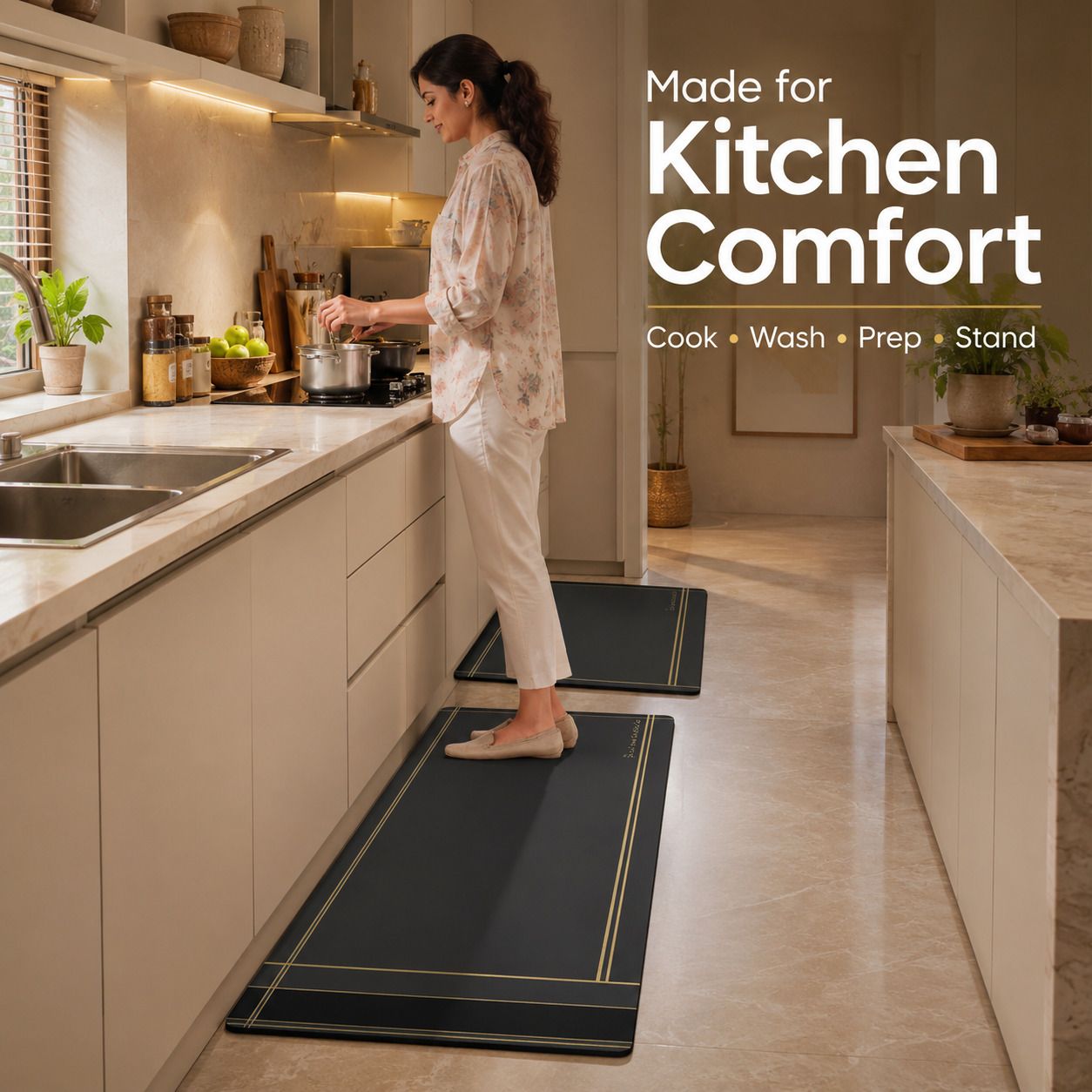 vartelle Rubber, Polyester, PVC (Polyvinyl Chloride) Kitchen Mat-picture-43