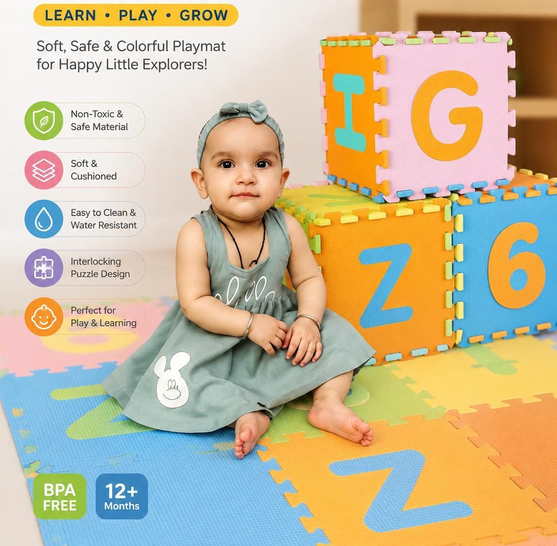 kaash Microfiber Baby Play Mat-picture-30