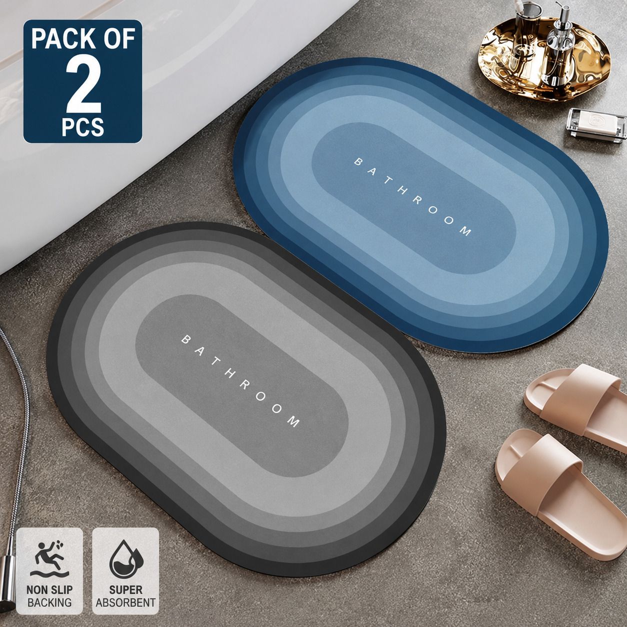 destinyhome Rubber Bathroom Mat-picture-17