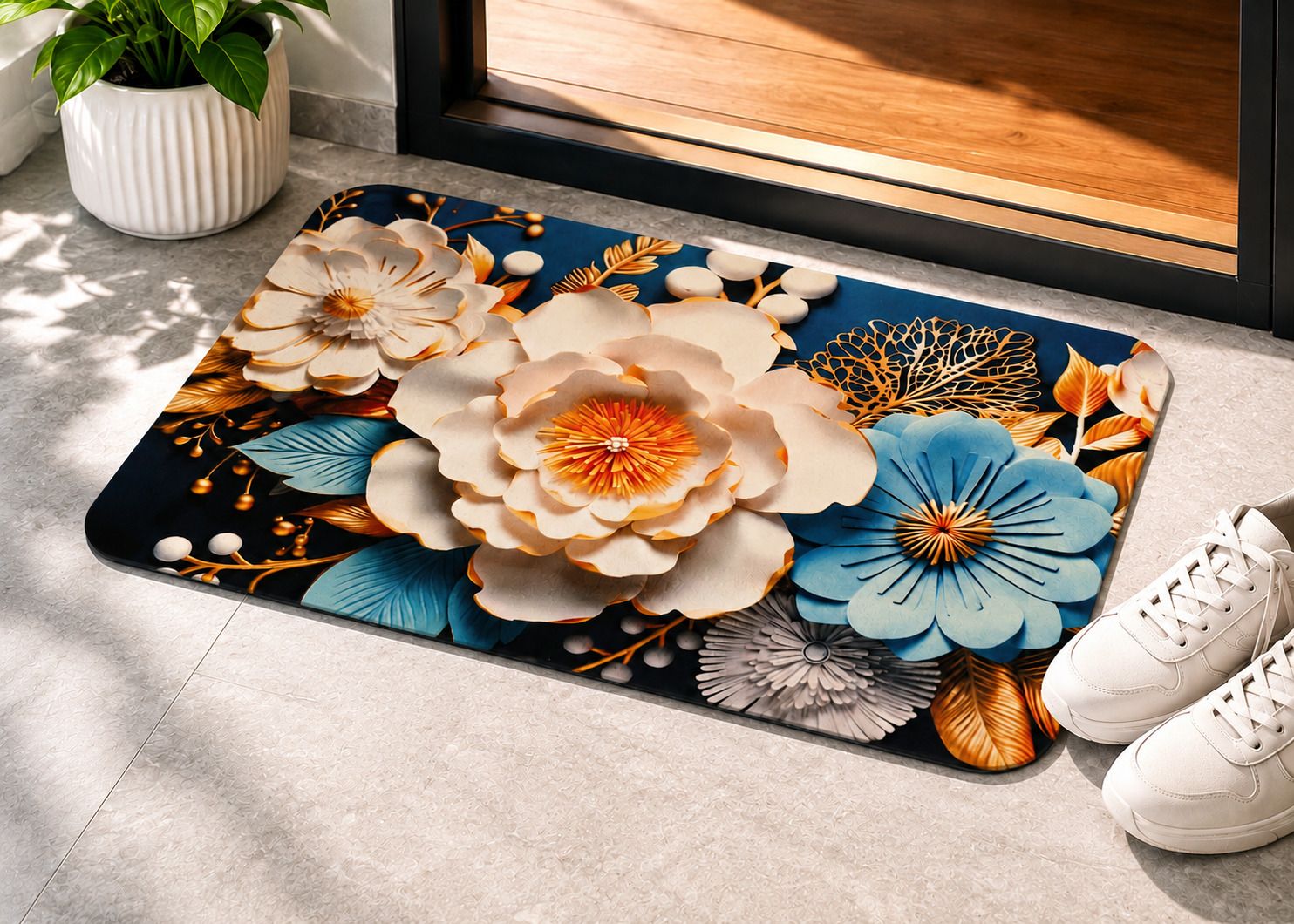shreedecorhub Rubber Bathroom Mat-picture-32