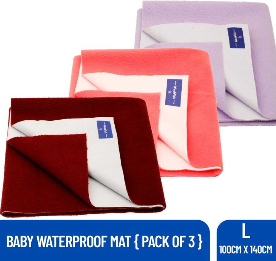 Waterproof - Cotton, Fleece Dry Sheet - Reusable & Washable- (LARGE) - Pack of 3-image-40