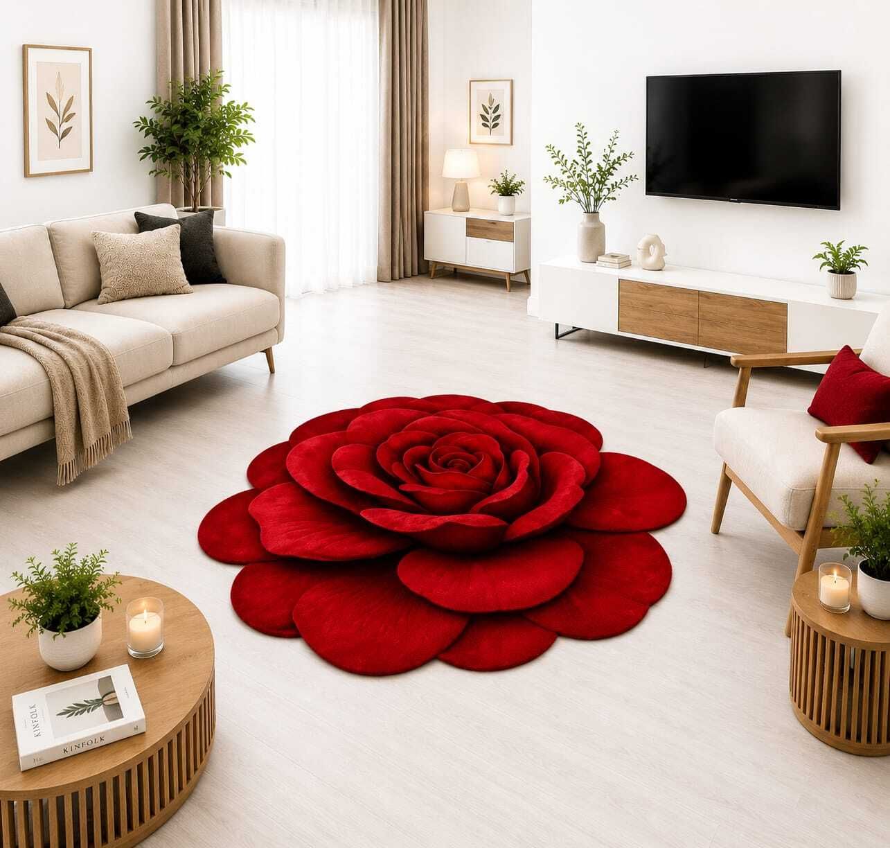 justway 58 cm X 58 cm Rubber Area Rug-picture-12
