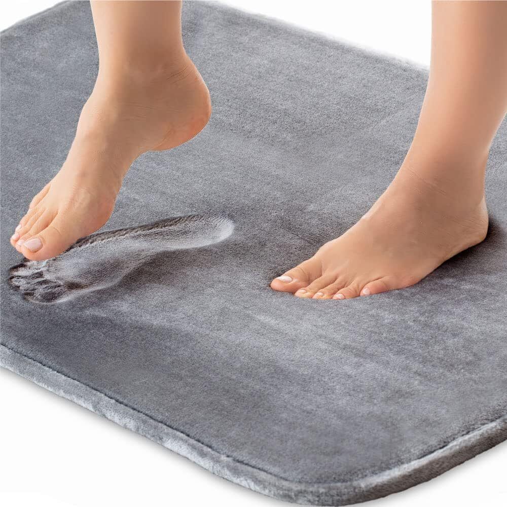 Velvet, PVC (Polyvinyl Chloride) Bathroom Mat
