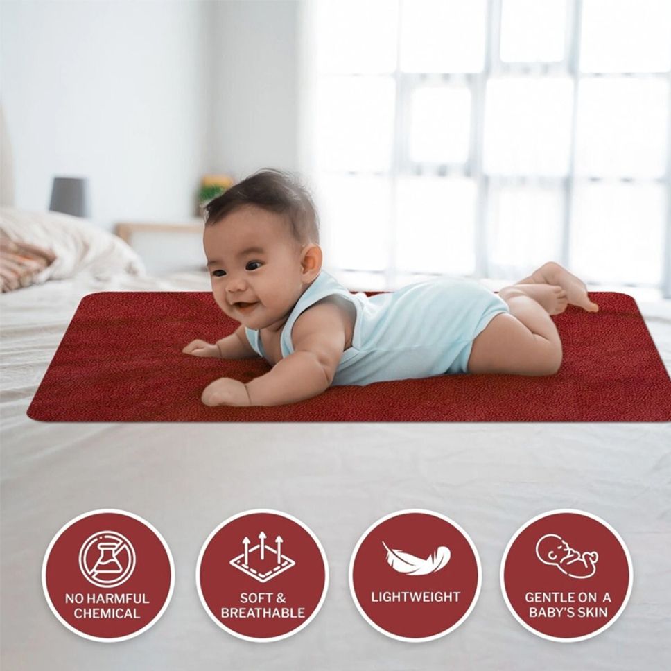 Fleece Baby Bed Protecting Mat-image-34