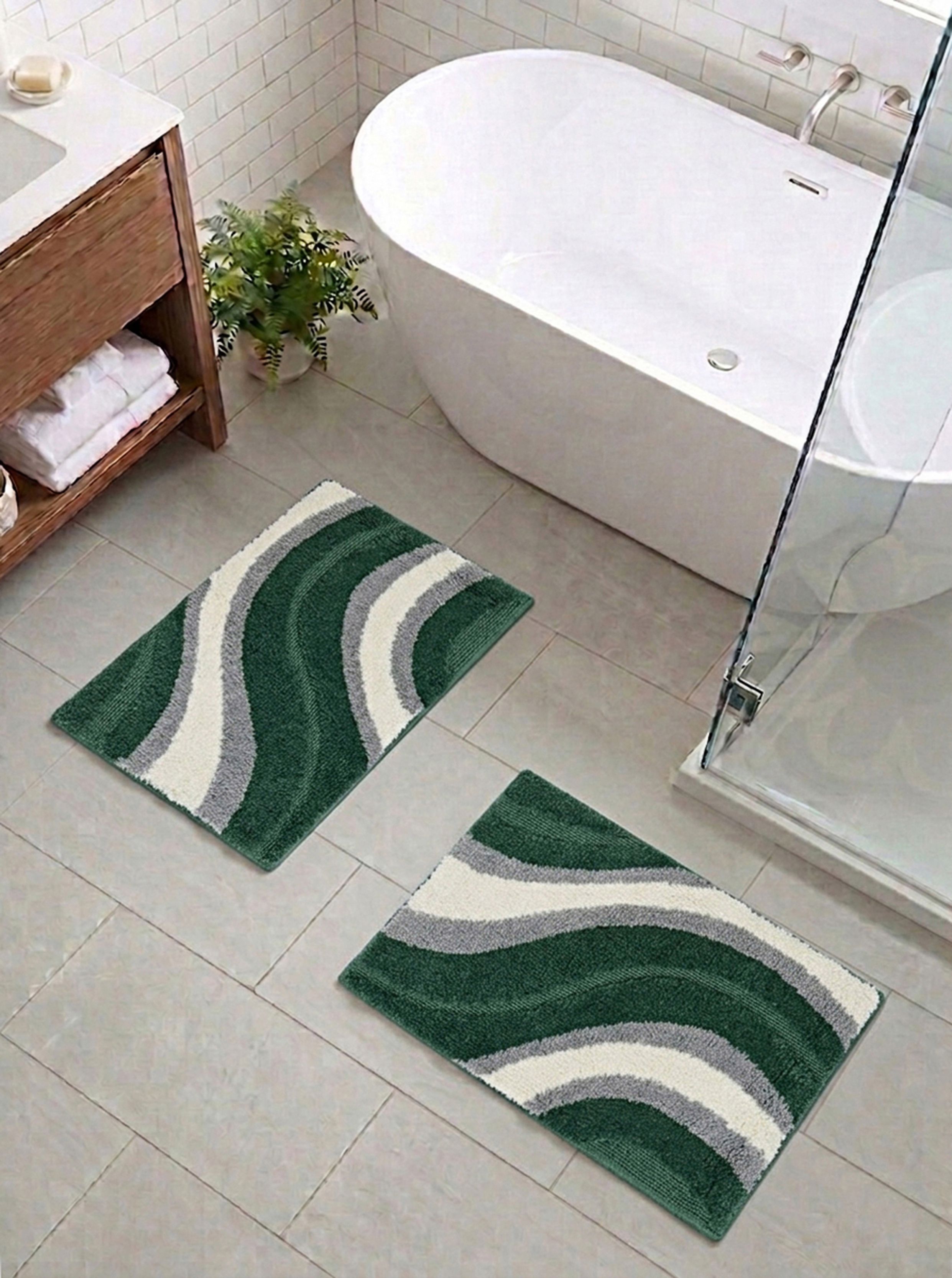 saral home Microfiber Bathroom Mat-picture-24