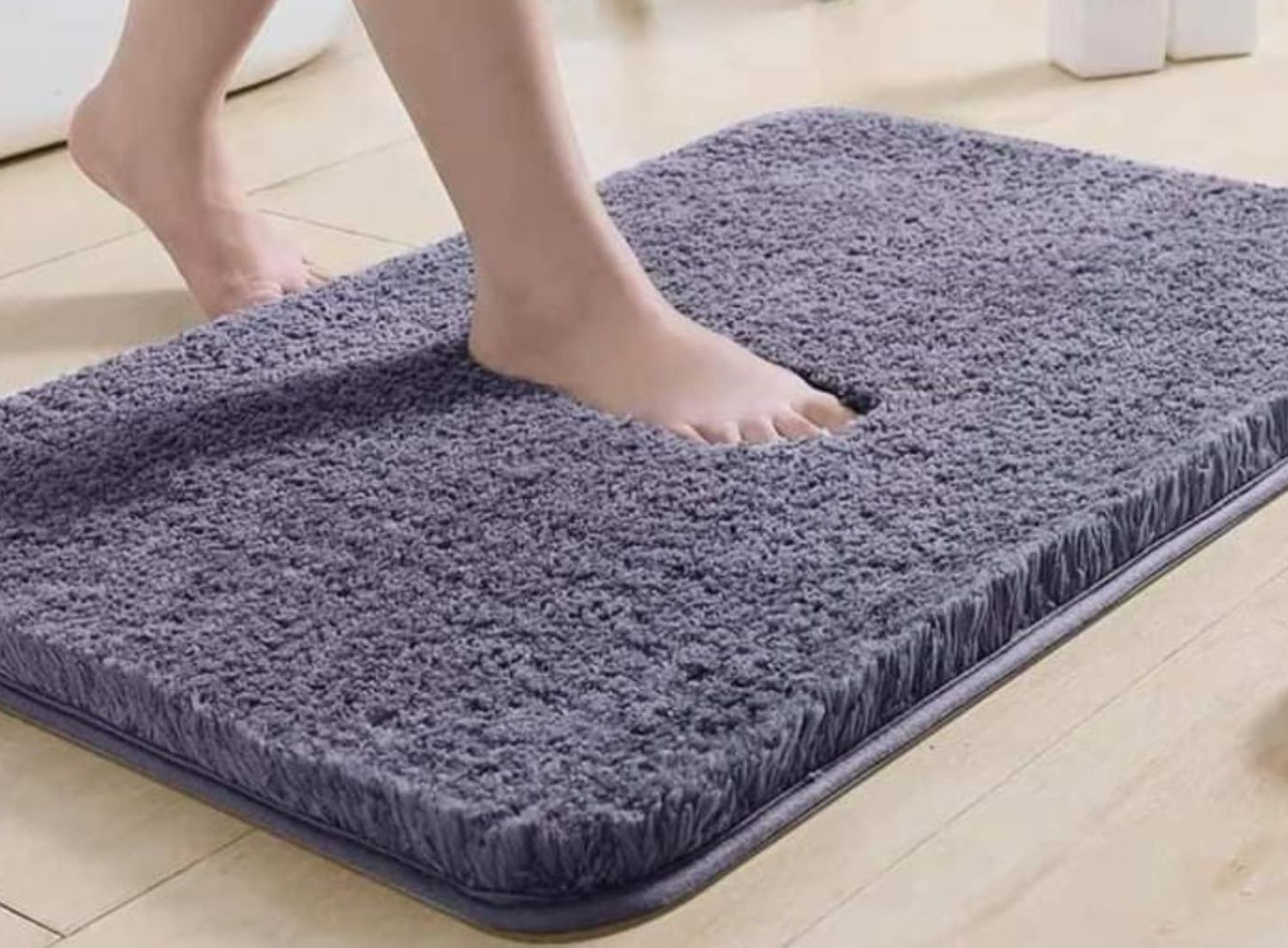 Microfiber, Cotton, Rubber Bathroom Mat