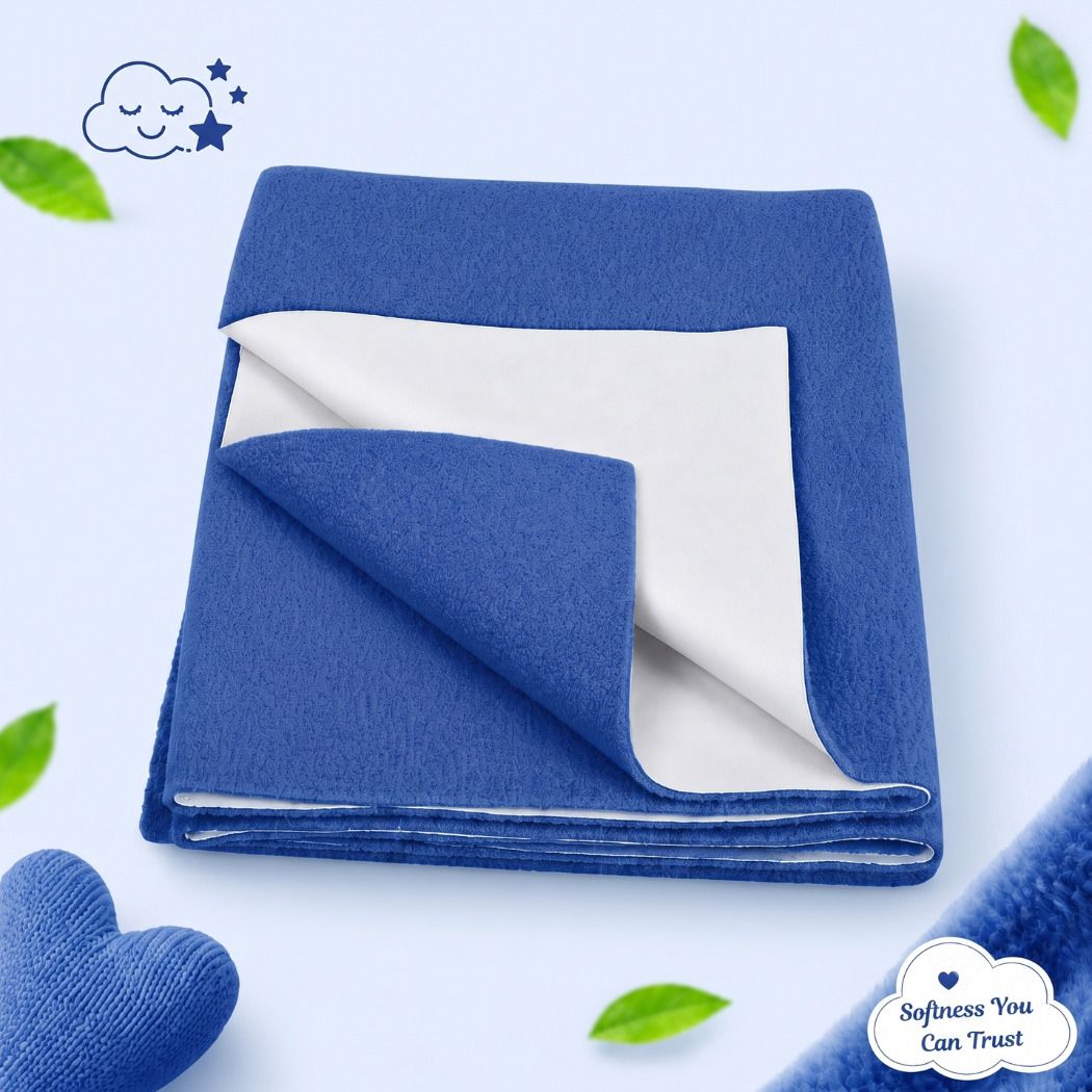 Cotton, Fleece, TPE (Thermoplastic Elastomer) Baby Bed Protecting Mat-image-18