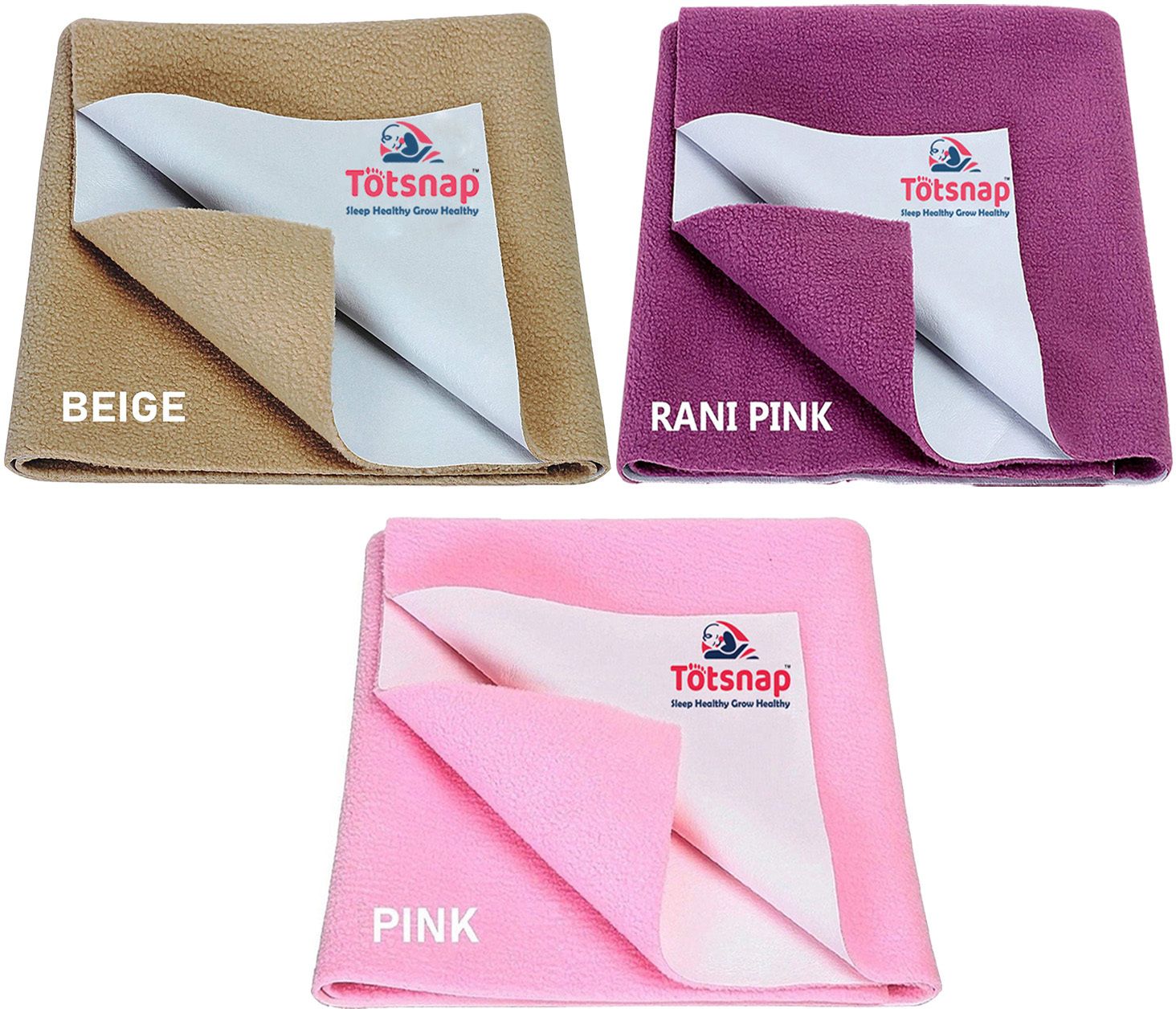 Fleece, Rubber Baby Bed Protecting Mat