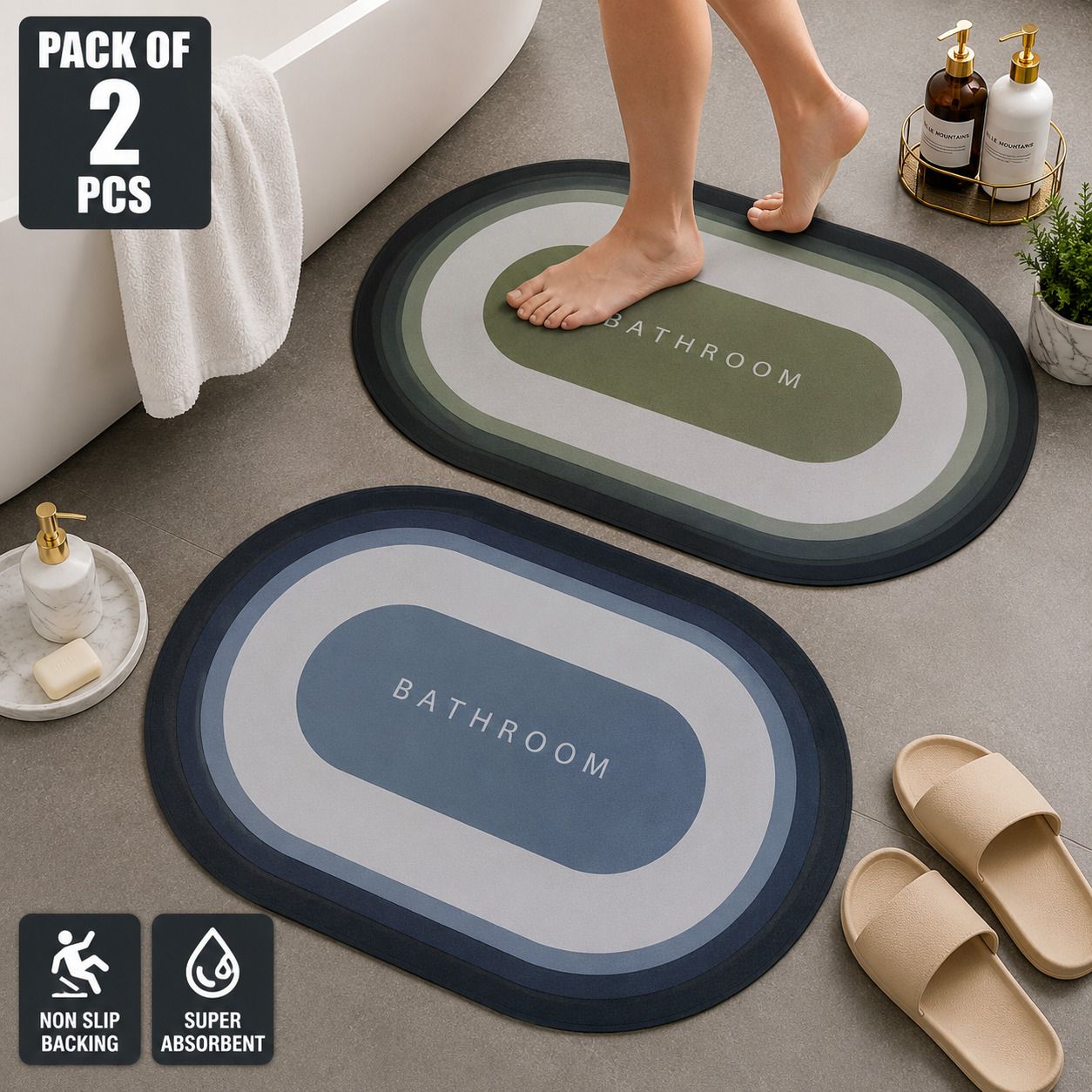 destinyhome Rubber Bathroom Mat-picture-12