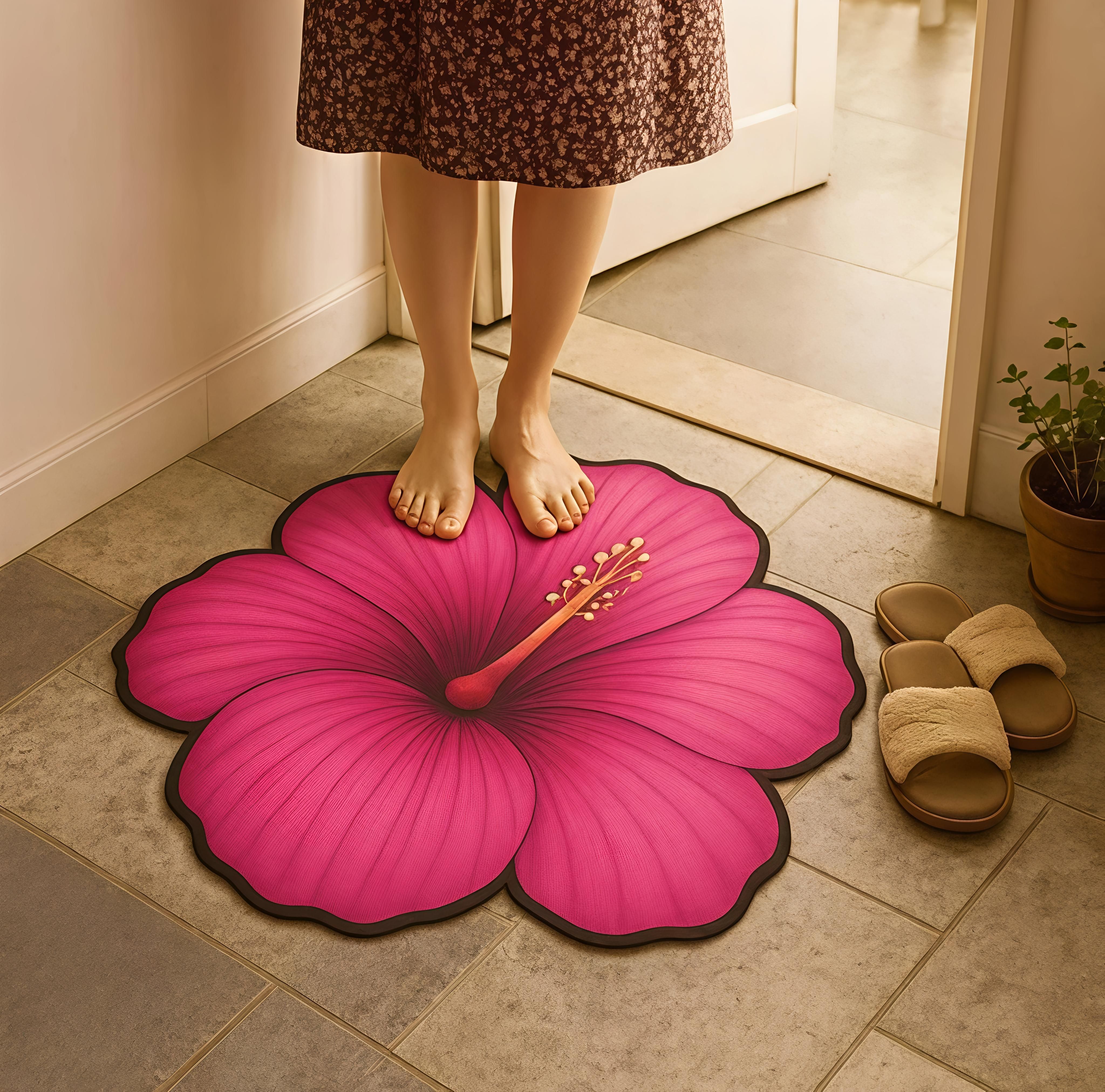 Microfiber, Rubber Bathroom Mat-image-1