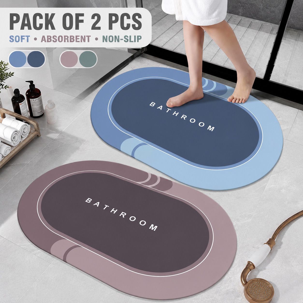 destinyhome Rubber Bathroom Mat-picture-8