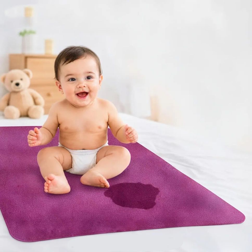 Fleece Baby Bed Protecting Mat-image-32
