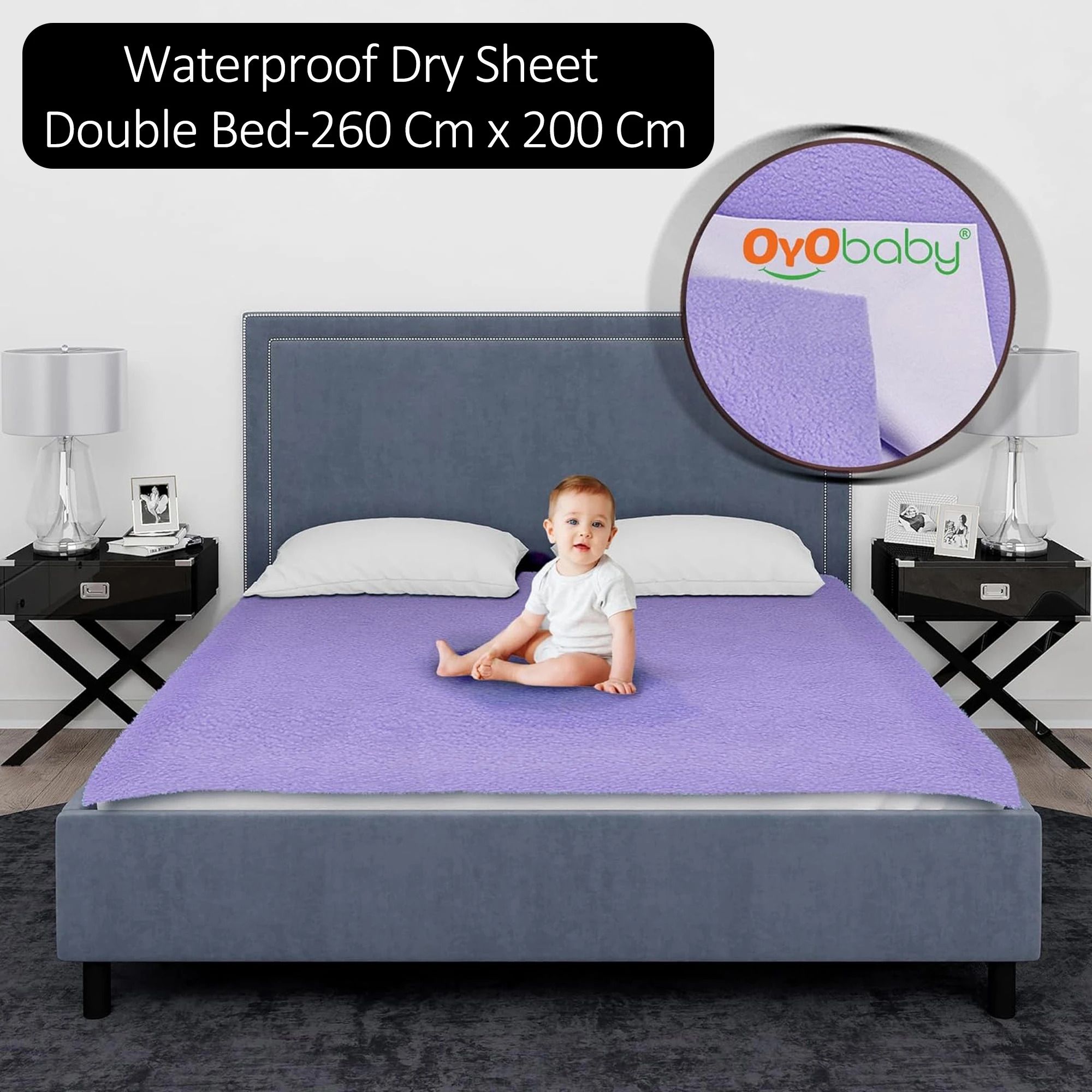 oyo baby Fleece Baby Bed Protecting Mat-picture-15