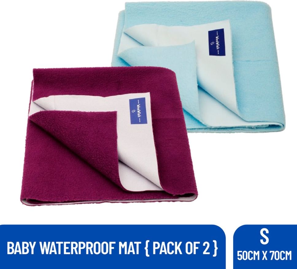 weewish Waterproof - Cotton, Fleece Dry Sheet - Reusable & Washable-(Small) - Pack of 2-picture-37