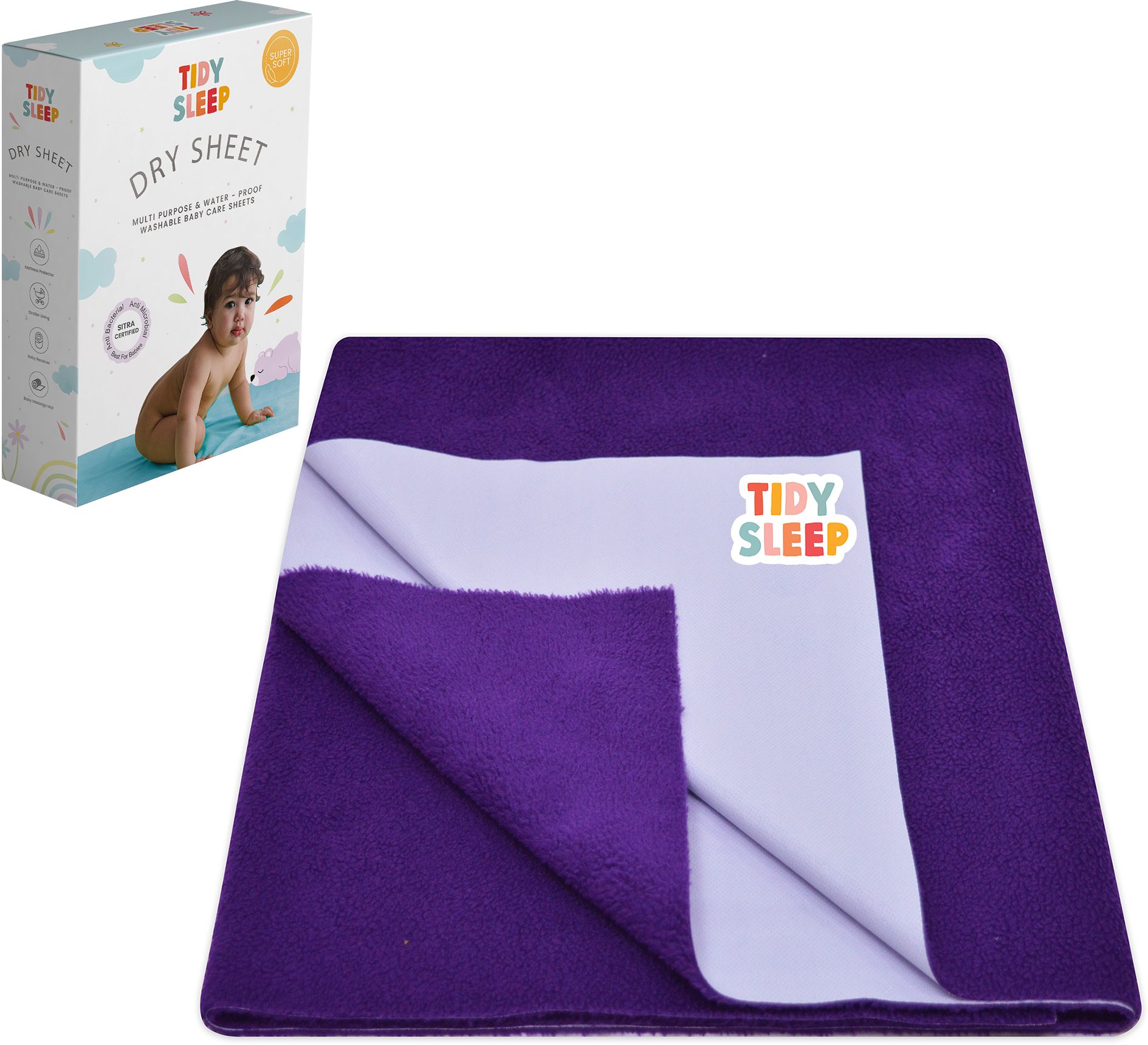tidy sleep Cotton, Fleece Baby Bed Protecting Mat-picture-36
