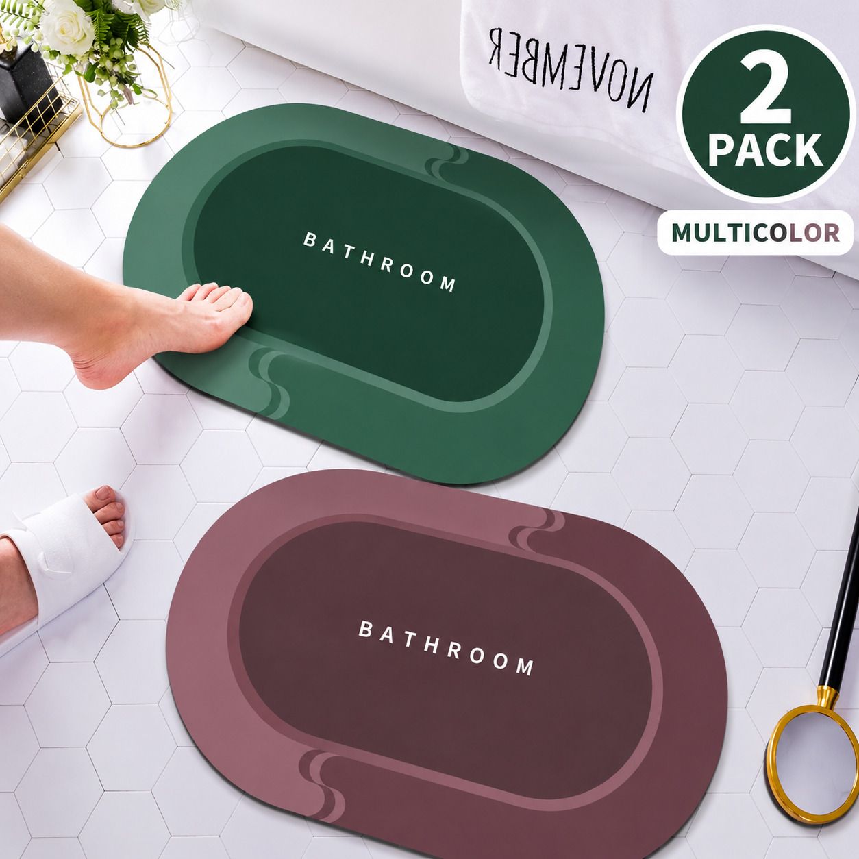 destinyhome Rubber Bathroom Mat-picture-4