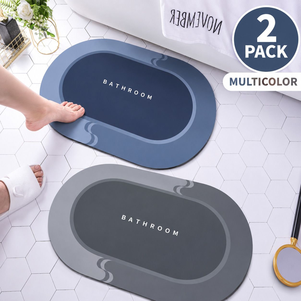 destinyhome Rubber Bathroom Mat-picture-6