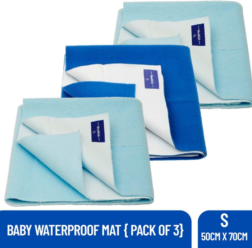 weewish Waterproof - Cotton, Fleece Dry Sheet - Reusable & Washable-(Small) - Pack of 3-picture-11
