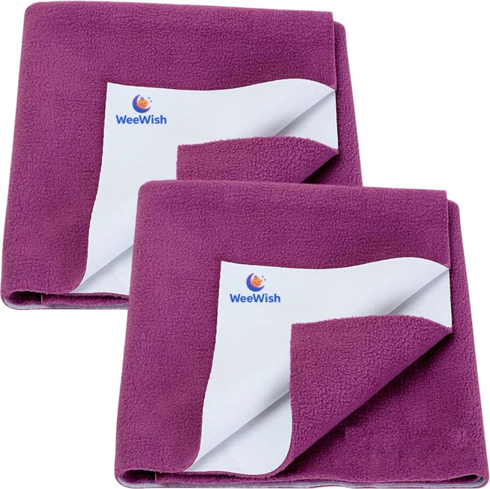 weewish Waterproof, Cotton, Fleece Dry Sheet, Reusable & Washable, (LARGE) - PACK OF 2-picture-35