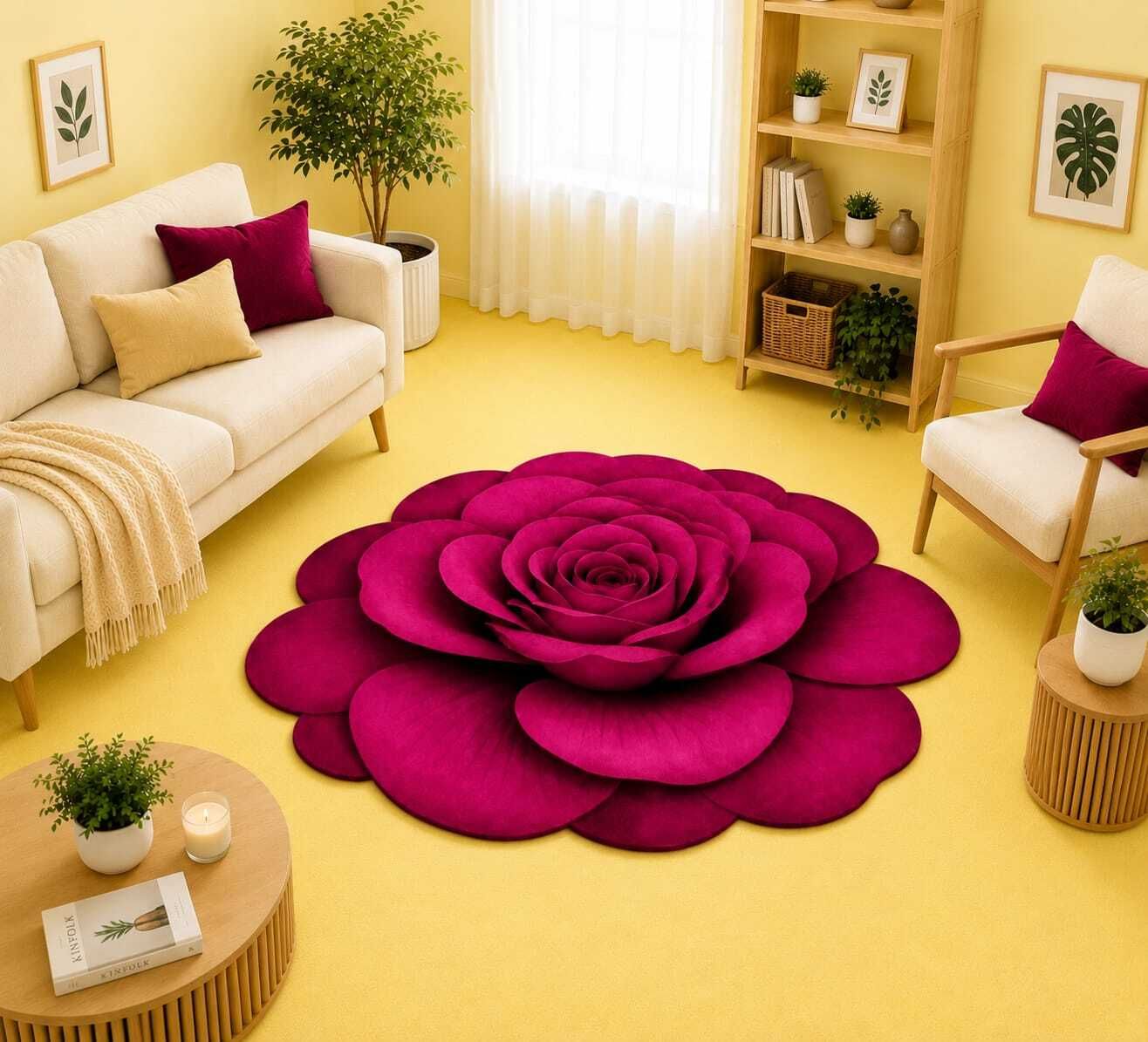 justway 58 cm X 58 cm Rubber Area Rug-picture-28