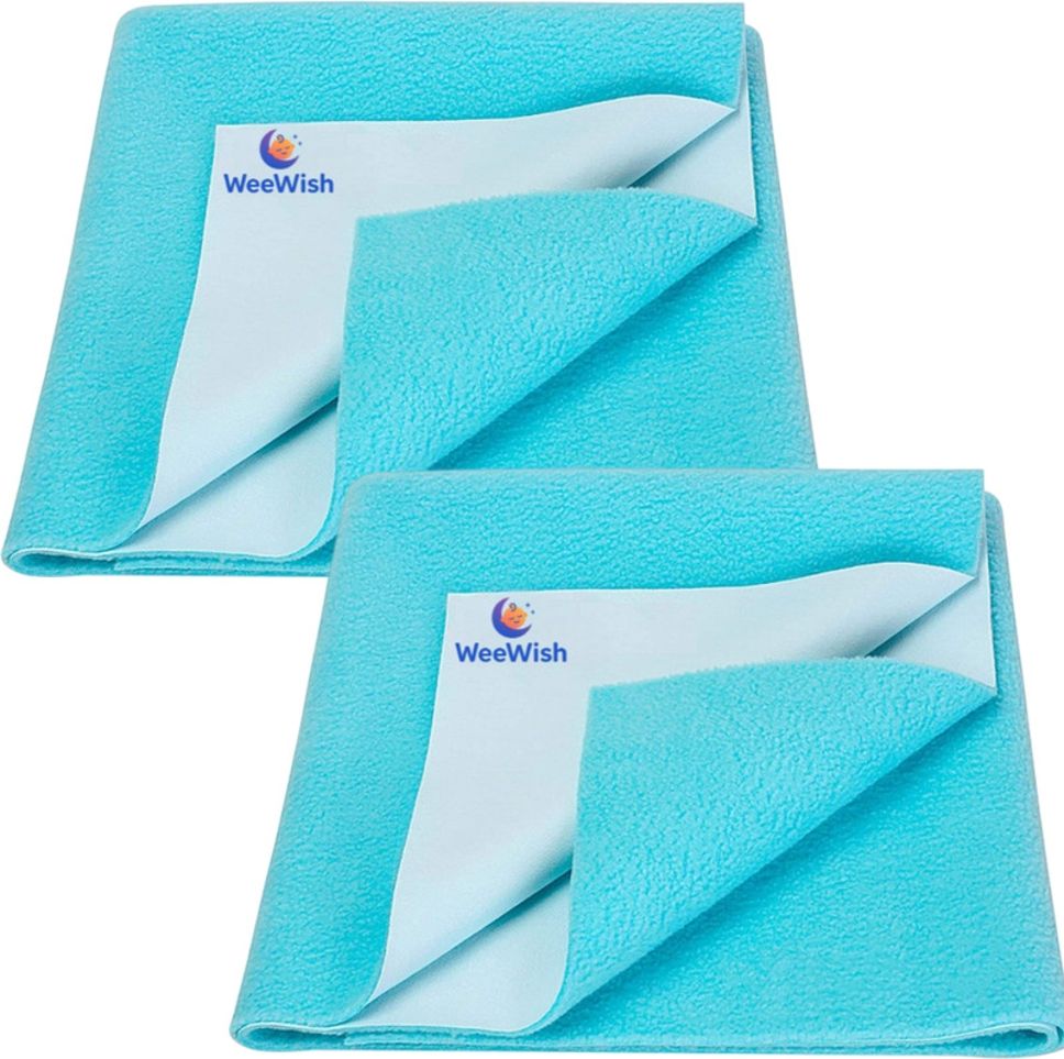 weewish Waterproof, Cotton, Fleece Dry Sheet, Reusable & Washable, (Small) - PACK OF 2-picture-33