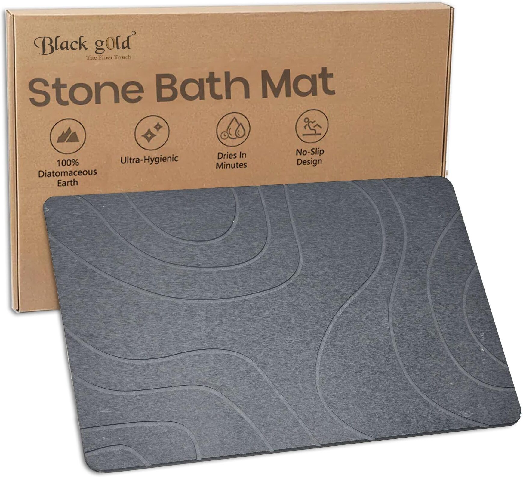 black gold Stone Bathroom Mat-picture-35