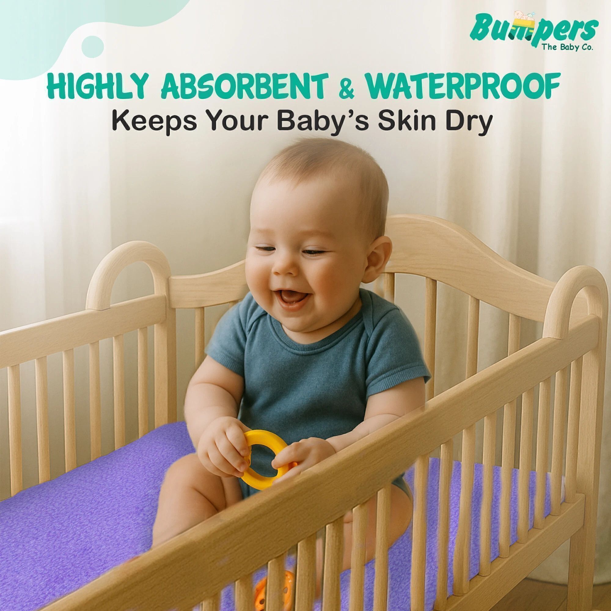 bumpers Polycotton Baby Bed Protecting Mat-picture-11